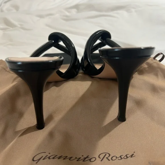 Gianvito Rossi Milano Amour Glossy Nappa Heels - Picture 7 of 9